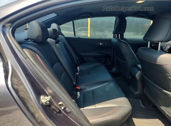 1HGCR2F14HA207318 2017 HONDA ACCORD Gray უკანა სავარძლების ხედი