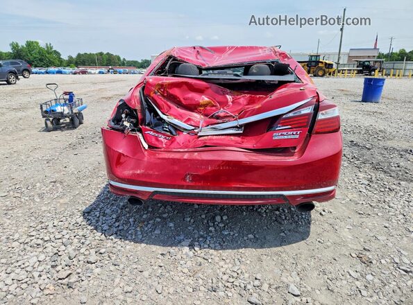 1HGCR2F15HA000453 2017 HONDA ACCORD Красный Вид сзади