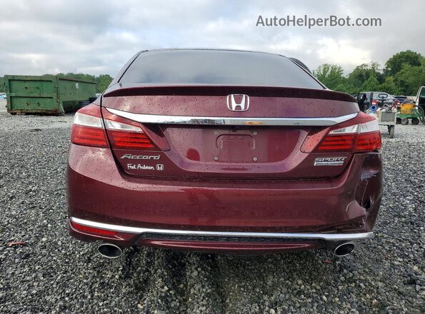 1HGCR2F15HA045473 2017 HONDA ACCORD Бордовый Вид сзади
