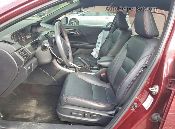 1HGCR2F15HA045473 2017 HONDA ACCORD Бордовый Вид салона спереди