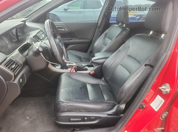 1HGCR2F15HA078943 2017 HONDA ACCORD Red Вид салону спереду