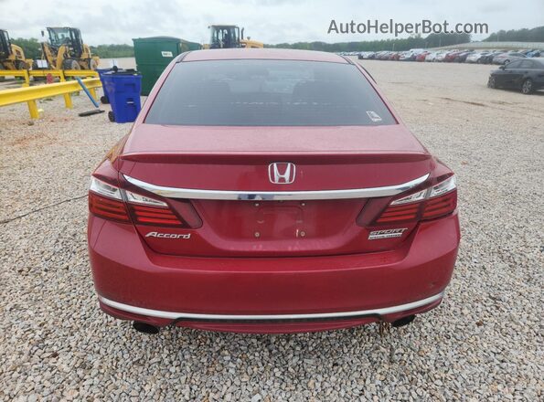 1HGCR2F15HA078943 2017 HONDA ACCORD Red Вид ззаду