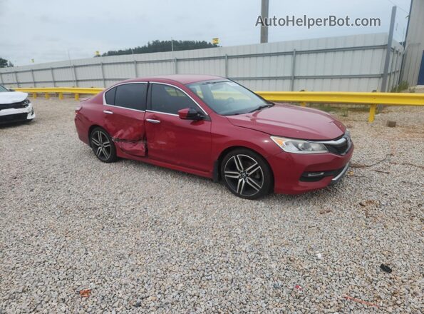 1HGCR2F15HA078943 2017 HONDA ACCORD Red Передня права чверть