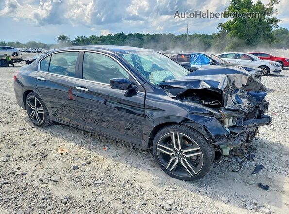 1HGCR2F16HA025779 2017 HONDA ACCORD Black Передня права чверть