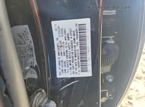 1HGCR2F16HA025779 2017 HONDA ACCORD Black Вид підкапотного простору