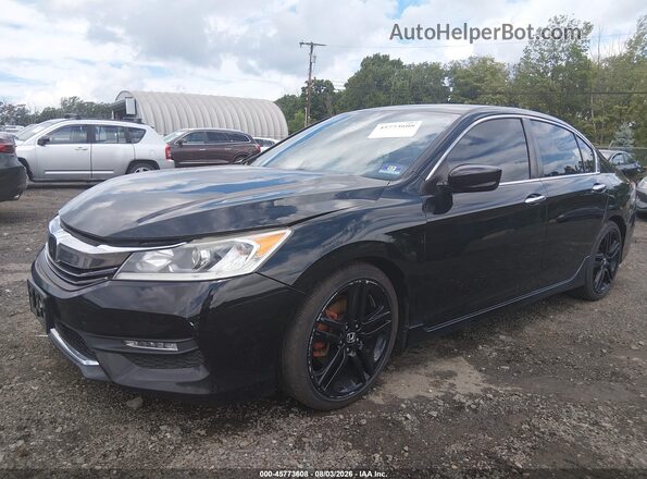 1HGCR2F16HA087957 2017 HONDA ACCORD Black Przód lewy
