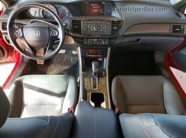 1HGCR2F18HA091458 2017 HONDA ACCORD Red Vista del salpicadero