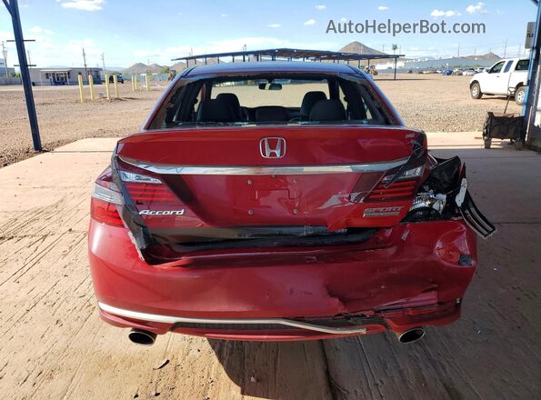 1HGCR2F18HA091458 2017 HONDA ACCORD Red Vista trasera