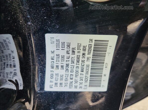 1HGCR2F1XHA090585 2017 HONDA ACCORD Black VIN կոդի պիտակի տեսք