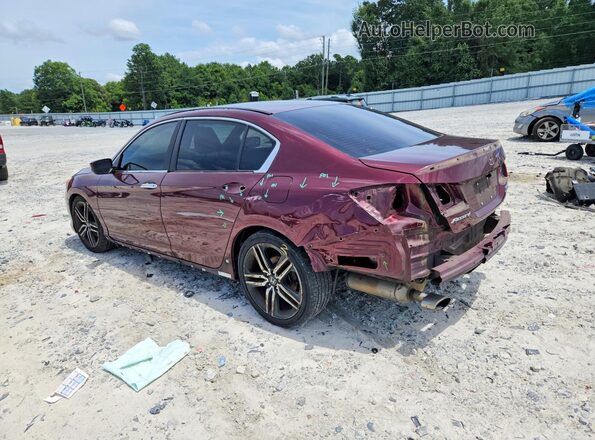 1HGCR2F1XHA156763 2017 HONDA ACCORD Burgundy Հետևի ձախ
