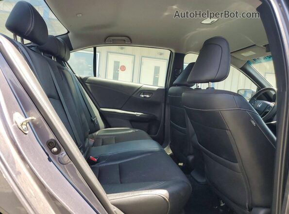 1HGCR2F30GA018875 2016 HONDA ACCORD Gray Widok tylnych siedzeń