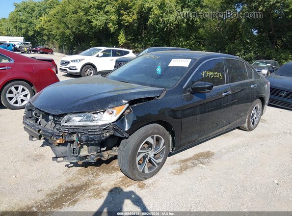 1HGCR2F30GA019881 2016 HONDA ACCORD Black Przód lewy