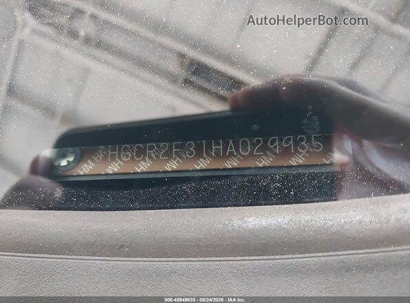 1HGCR2F31HA029935 2017 HONDA ACCORD Gray ძრავის განყოფილების ხედი