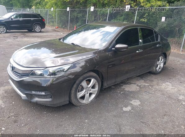 1HGCR2F32GA049934 2016 HONDA ACCORD Brown წინა მარცხენა ხედი სამი მეოთხედიდან