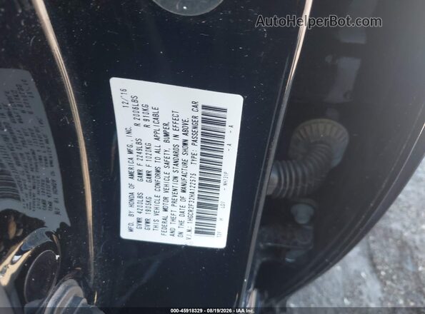1HGCR2F32HA122575 2017 HONDA ACCORD Black Շարժիչի բաժամունքի տեսք