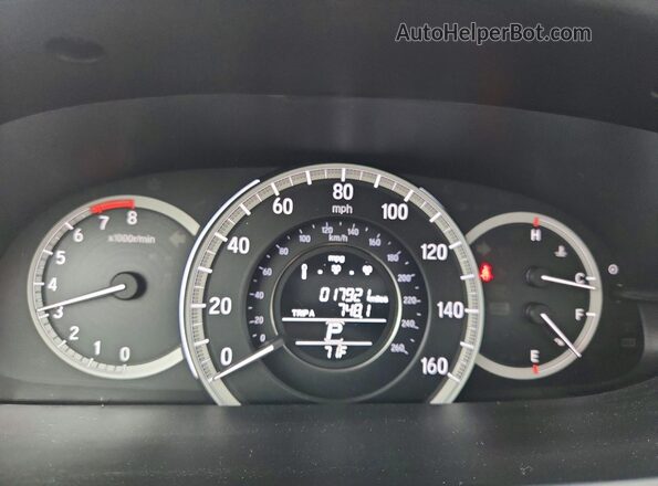 1HGCR2F32HA307080 2017 HONDA ACCORD Cream Vista del cuadro de instrumentos