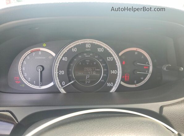 1HGCR2F33GA076446 2016 HONDA ACCORD Silver Вид щитка приладів