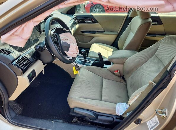 1HGCR2F33HA115067 2017 HONDA ACCORD Золотой Вид салона спереди