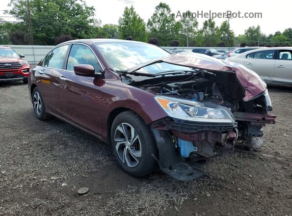 1HGCR2F34GA223017 2016 HONDA ACCORD Бордовый Передняя правая четверть