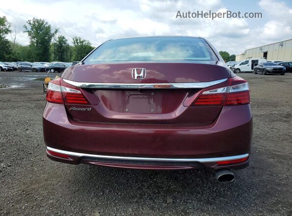 1HGCR2F34GA223017 2016 HONDA ACCORD Бордовый Вид сзади