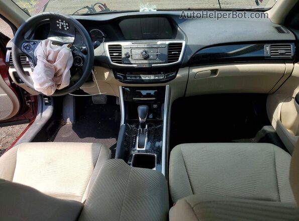 1HGCR2F34GA223017 2016 HONDA ACCORD Бордовый Вид панели приборов