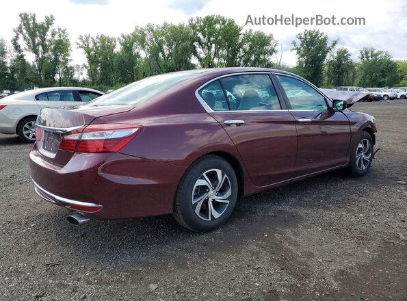 1HGCR2F34GA223017 2016 HONDA ACCORD Бордовый Задняя правая четверть