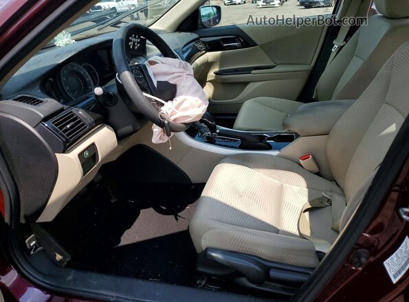 1HGCR2F34GA223017 2016 HONDA ACCORD Бордовый Вид салона спереди