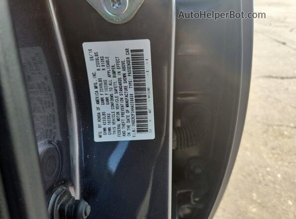 1HGCR2F34HA059656 2017 HONDA ACCORD Gray Շարժիչի բաժամունքի տեսք