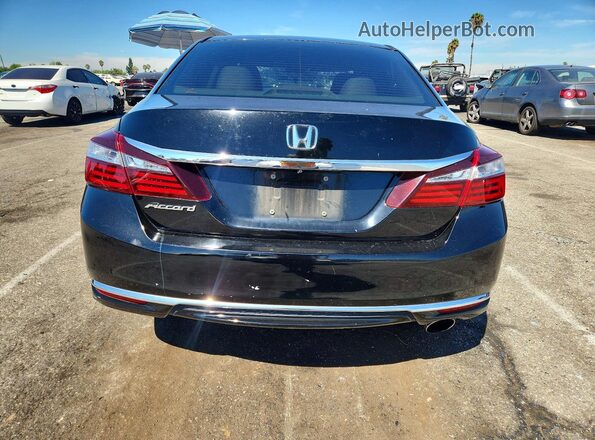 1HGCR2F35GA224032 2016 HONDA ACCORD Black Widok z tyłu