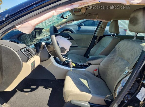 1HGCR2F35GA224032 2016 HONDA ACCORD Black Widok wnętrza z przodu