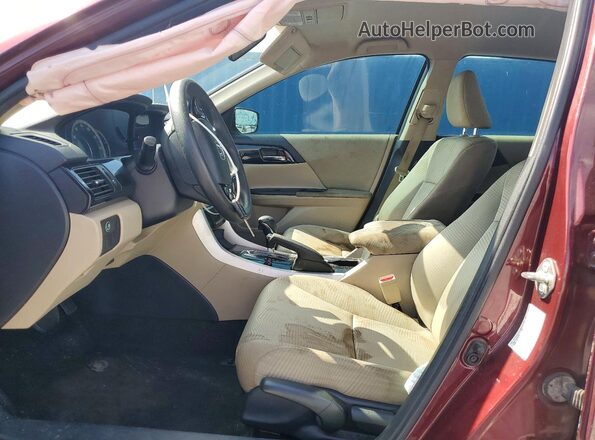 1HGCR2F36GA046597 2016 HONDA ACCORD Бордовый Вид салона спереди