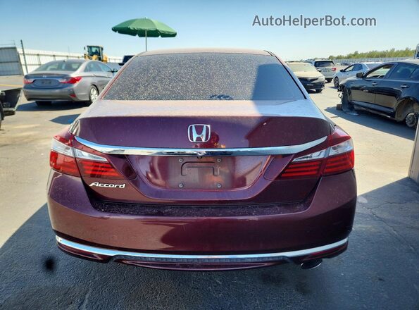 1HGCR2F36GA050701 2016 HONDA ACCORD Burgundy Вид задньої частини салону