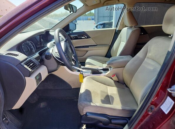1HGCR2F36GA050701 2016 HONDA ACCORD Burgundy Вид наклейки з VIN-кодом