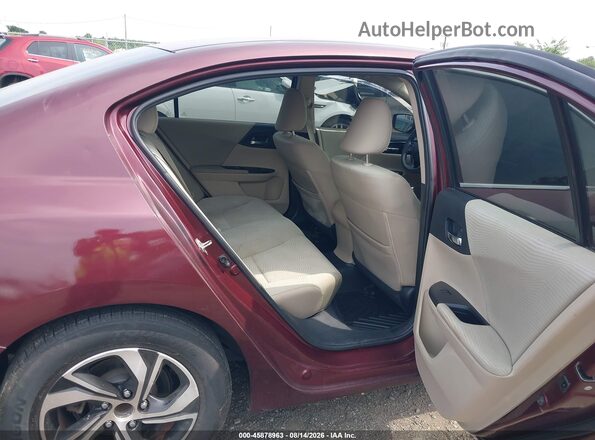 1HGCR2F36GA127034 2016 HONDA ACCORD Red Вид наклейки з VIN-кодом