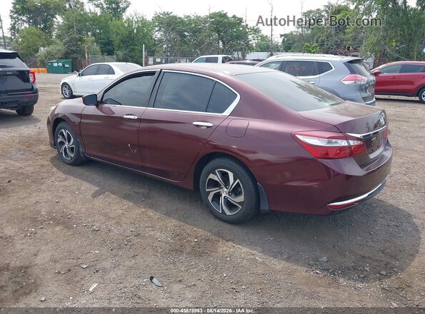 1HGCR2F36GA127034 2016 HONDA ACCORD Red Задня ліва чверть