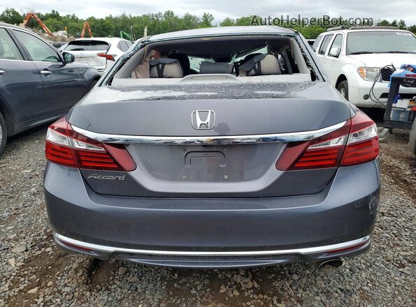 1HGCR2F36HA071176 2017 HONDA ACCORD Gray უკანა ხედი
