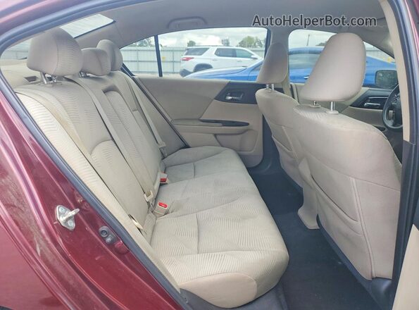 1HGCR2F37HA003503 2017 HONDA ACCORD Red Widok tylnych siedzeń