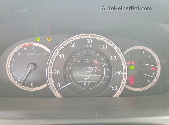 1HGCR2F38GA047895 2016 HONDA ACCORD Brown Вид щитка приладів