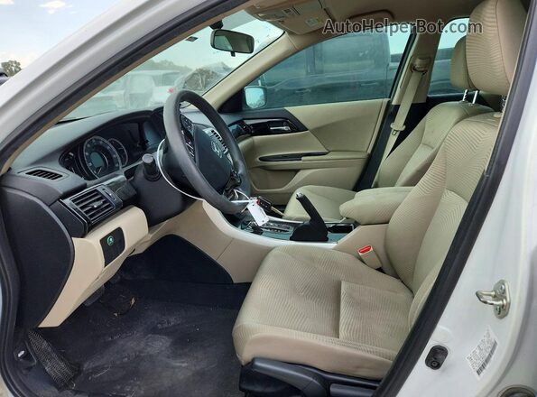 1HGCR2F38GA058959 2016 HONDA ACCORD Белый Вид салона спереди