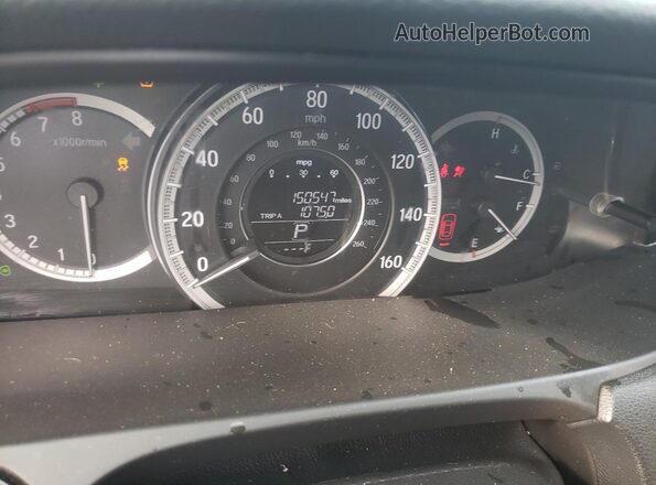 1HGCR2F38GA164652 2016 HONDA ACCORD Black Вид щитка приладів