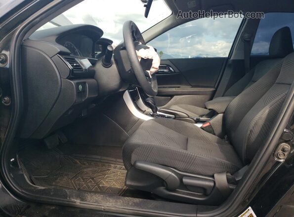 1HGCR2F38GA164652 2016 HONDA ACCORD Black Вид салону спереду