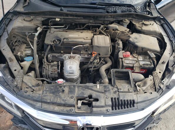1HGCR2F38GA164652 2016 HONDA ACCORD Black Вид задньої частини салону