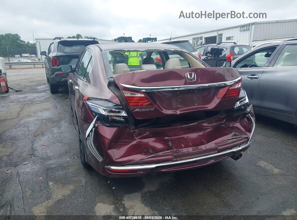 1HGCR2F39GA155264 2016 HONDA ACCORD Burgundy Front view