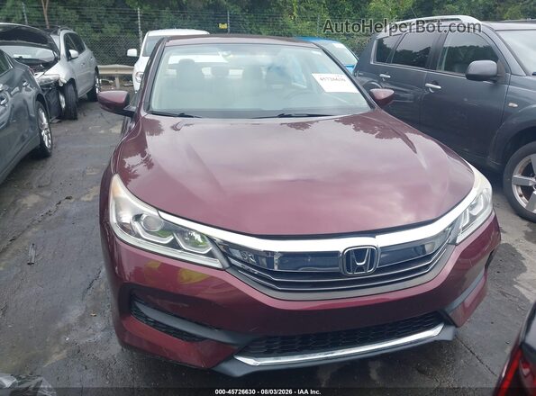 1HGCR2F39GA155264 2016 HONDA ACCORD Burgundy Instrument cluster view