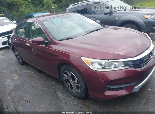 1HGCR2F39GA155264 2016 HONDA ACCORD Burgundy Rear interior view