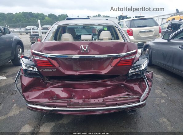 1HGCR2F39GA155264 2016 HONDA ACCORD Burgundy 