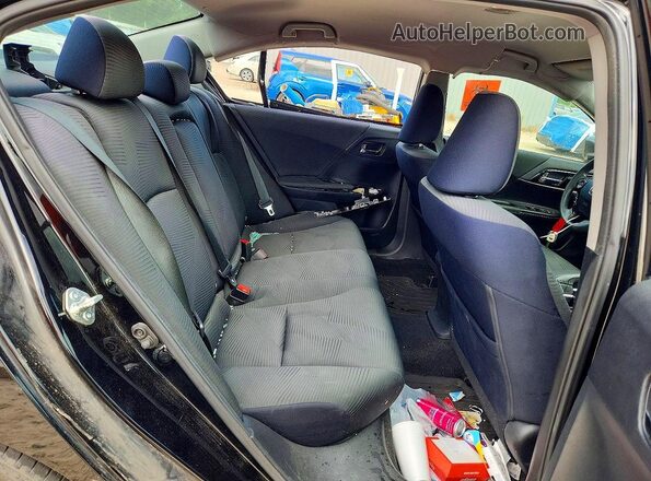 1HGCR2F3XGA070157 2016 HONDA ACCORD Black Rear seats view