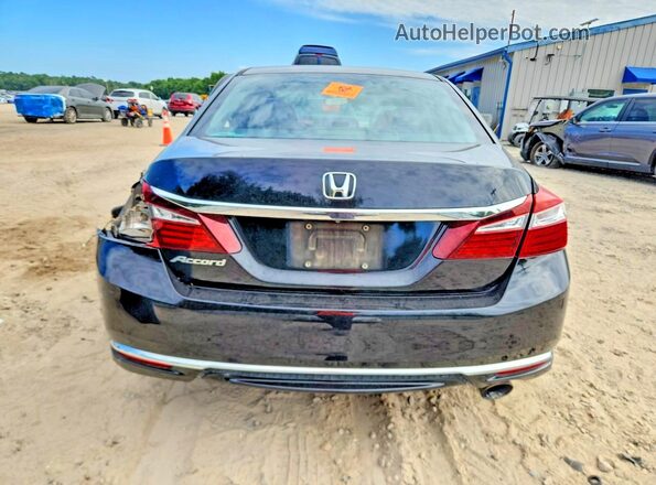 1HGCR2F3XGA070157 2016 HONDA ACCORD Black Rear view