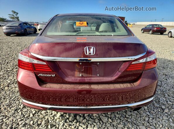 1HGCR2F3XGA222129 2016 HONDA ACCORD Burgundy Widok z tyłu