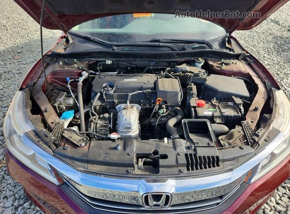1HGCR2F3XGA222129 2016 HONDA ACCORD Burgundy Widok wnętrza z tyłu
